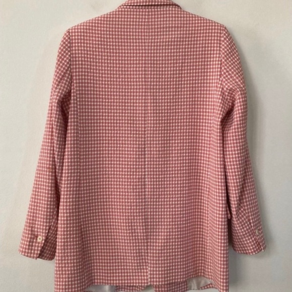 ZARA | Light Casual Gingham Blazer - Picture 3 of 9